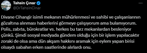 Kadın müşterilerini erkeklerle oturmaya zorlayan ve darbeden Divane Cihangir meyhanesine tepki yağıyor: İğrenç, korkunç, mühürlemek yetmez...