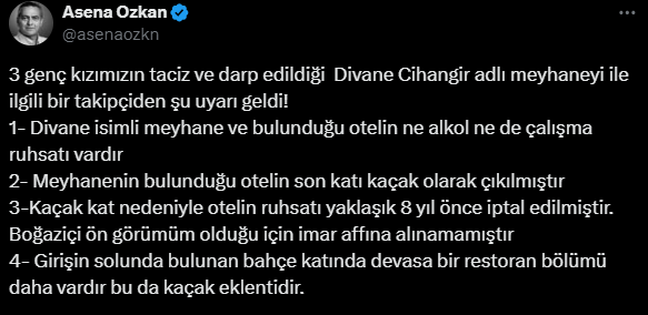 Kadın müşterilerini erkeklerle oturmaya zorlayan ve darbeden Divane Cihangir meyhanesine tepki yağıyor: İğrenç, korkunç, mühürlemek yetmez...