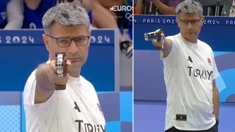 8- Türk atıcı Yusuf Dikeç'in viral pozu. Dikeç'in pozu birçok farklı sporcu tarafından tekrar tekrar sergilendi. Poz Paris 2024'ün en ikonik anlarından birisi oldu.