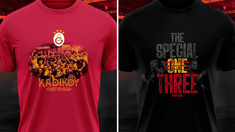 Galatasaray'dan derbi galibiyetine özel iki tişört: The Special Three 