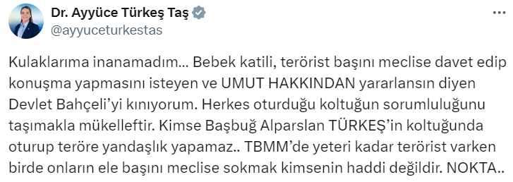 Alparslan Türkeş'in kızı Ayyüce Türkeş