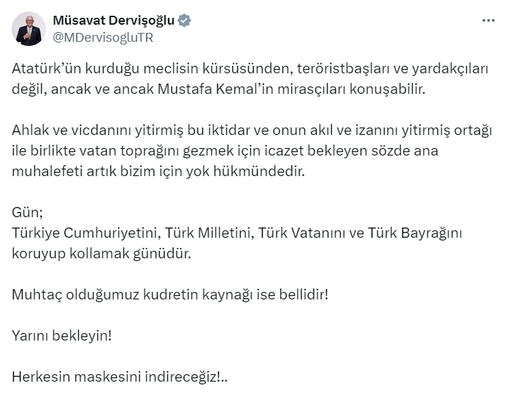 İyi Parti Genel Başkanı Müsavat Dervişoğlu
