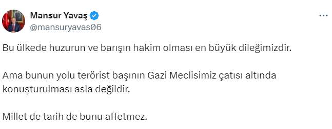 Ankara Büyükşehir Belediye Başkanı Mansur Yavaş