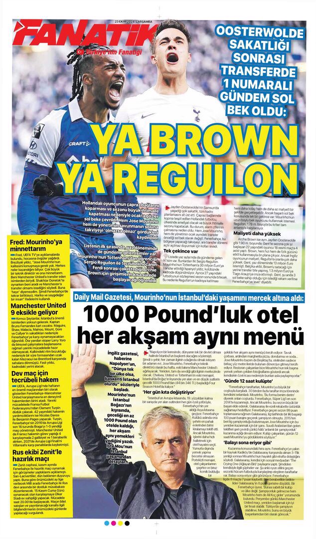 Günün spor manşetleri