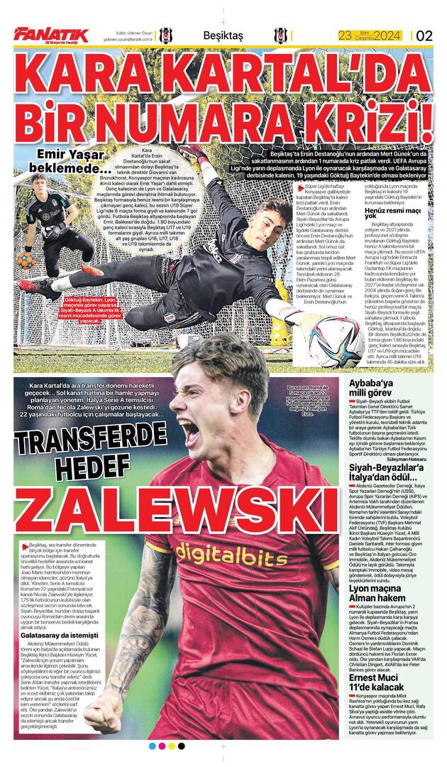 Günün spor manşetleri