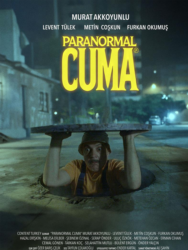 PARANORMAL CUMA: Murat Akkoyunlu, Levent Tülek, Metin Coşkun ve Hazal Erişkin'in başrollerini paylaştığı "Paranormal Cuma", komedi meraklılarının ilgisini çekmeye aday olacak.  Eray Koçak'ın yönetmenliğini yaptığı film, sakarlığıyla kendisini beklenmedik durumların içerisine sokan bir adamın hikayesini işliyor.
