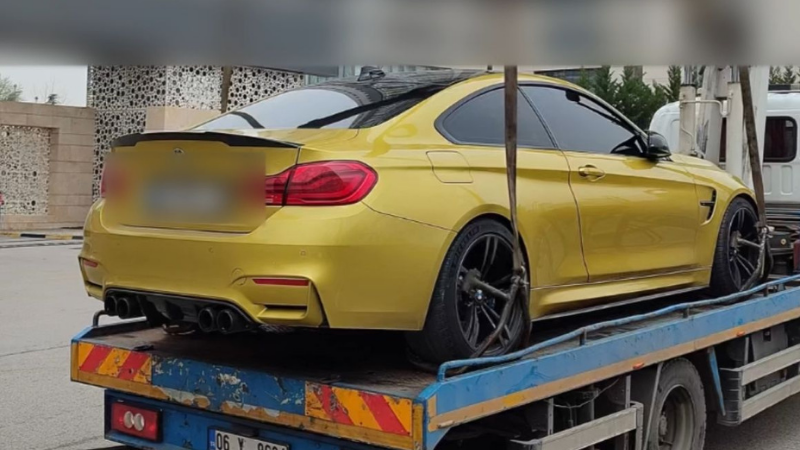"Lastik yakan" sürücünün ehliyetine el konuldu, 32 bin TL ceza kesildi