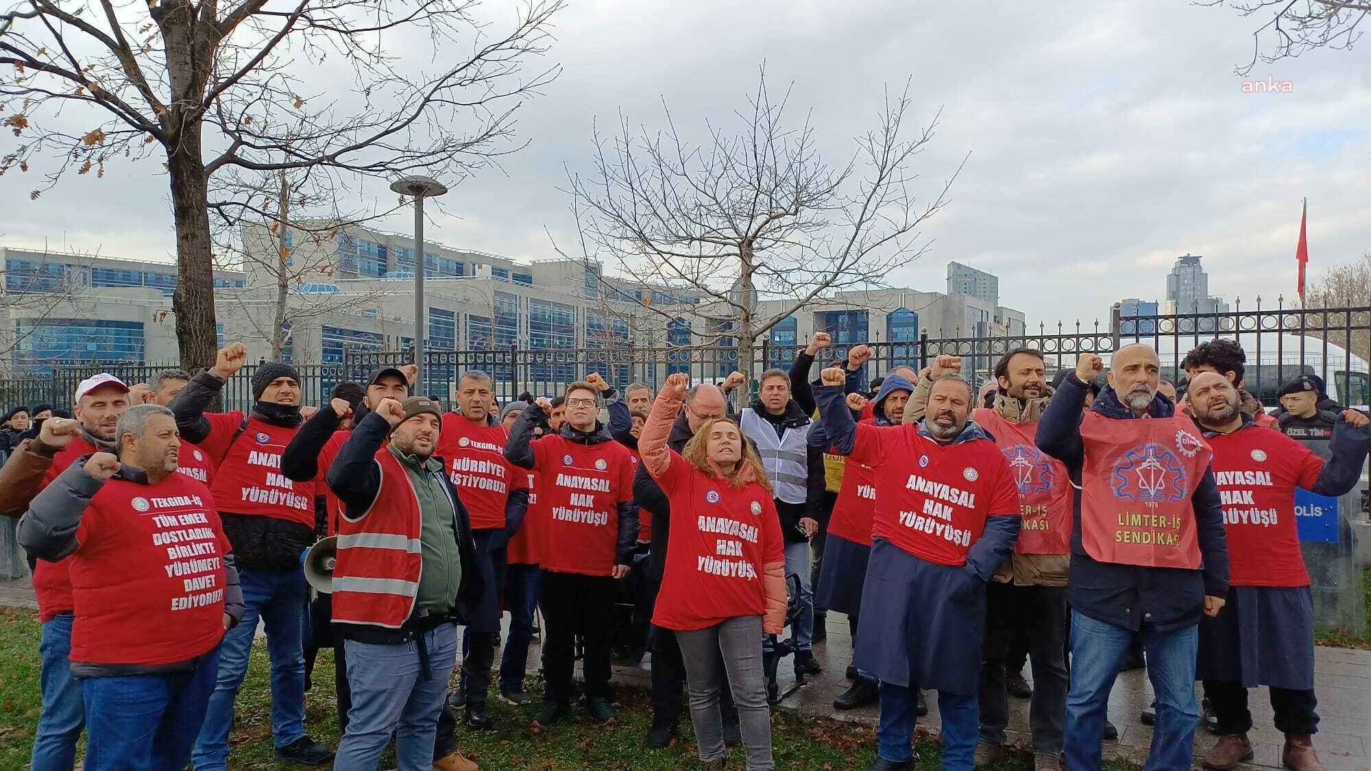 Polonez işçileri, Anadolu Adliyesi önüne yürüdü: Bize destek olması gereken devlet, önümüze barikat kurdu