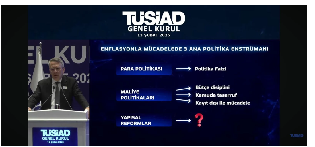 TÜSİAD Olağan Genel Kurulu'nda yapılan “Politik hayatta olağanüstü olaylar” başlıklı sunumda son zamanlarda gazeteciler, iş insanları ve politikacılara yönelik baskılar ile TSK’dan ihraç edilen teğmenlere yer verildi. TÜSİAD Yüksek İstişare Konseyi Başkanı Ömer Aras ve TÜSİAD Yönetim Kurulu Başkanı Orhan Turan’ın iktidara yönelik eleştirileri büyük yankı uyandırdı. Gazeteler TÜSİAD’dan yıllar sonra gelen büyük çıkışı ilk sayfalarına taşıdı. İktidara yakınlığıyla bilinen gazetelerde TÜSİAD yönetimi hedef alınırken, muhalif gazetelerde eleştiriler manşetten görüldü.