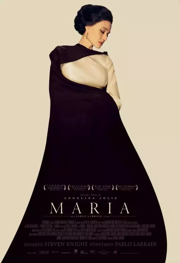 Maria | Yayın Tarihi: 21 Şubat 2025 | Efsanevi opera sanatçısı Maria Callas'ın hayat hikayesinin konu edildiği filmde, sopranonun Paris'te izole bir şekilde geçirdiği hayatının son yıllarına odaklanılıyor.