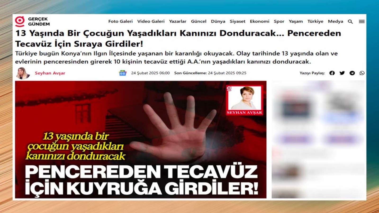 Tecavüz haberi değil pornografik öykü