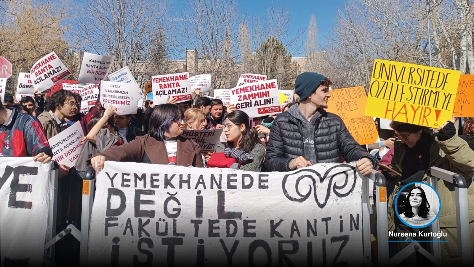 Protest la Hacettepe împotriva băncii: “Studenții sunt îndreptați către bancă, campusul este privatizat  