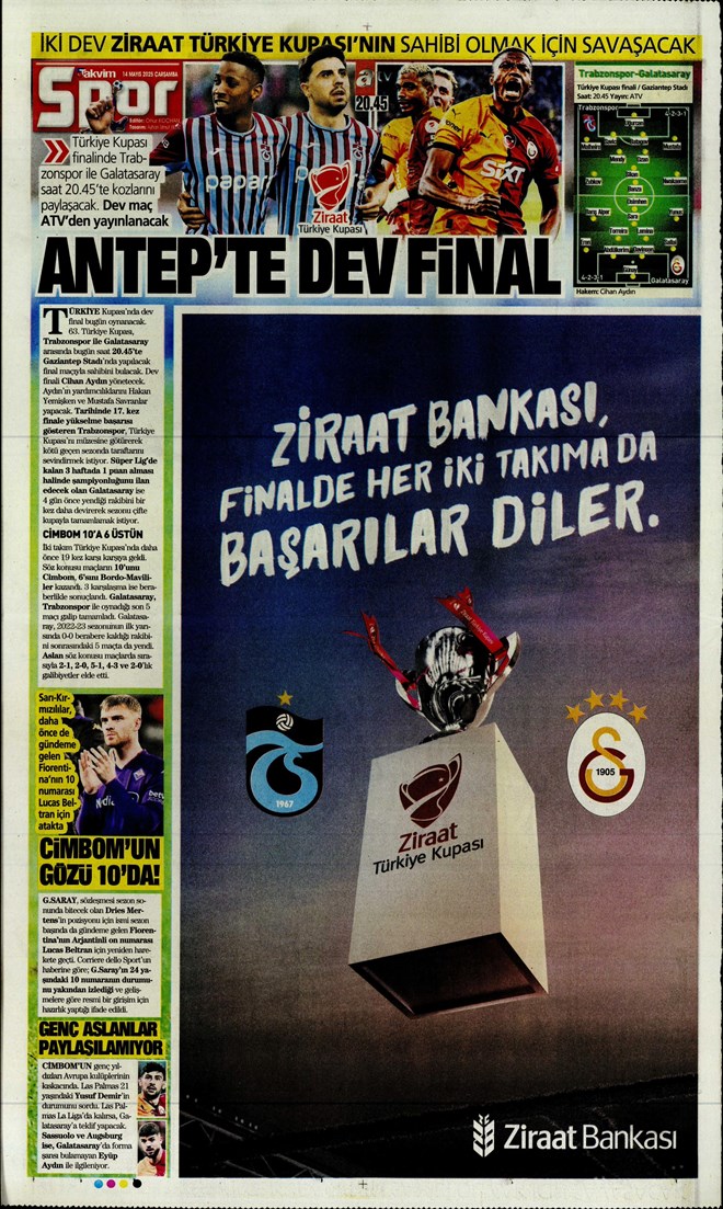 Günün spor manşetleri