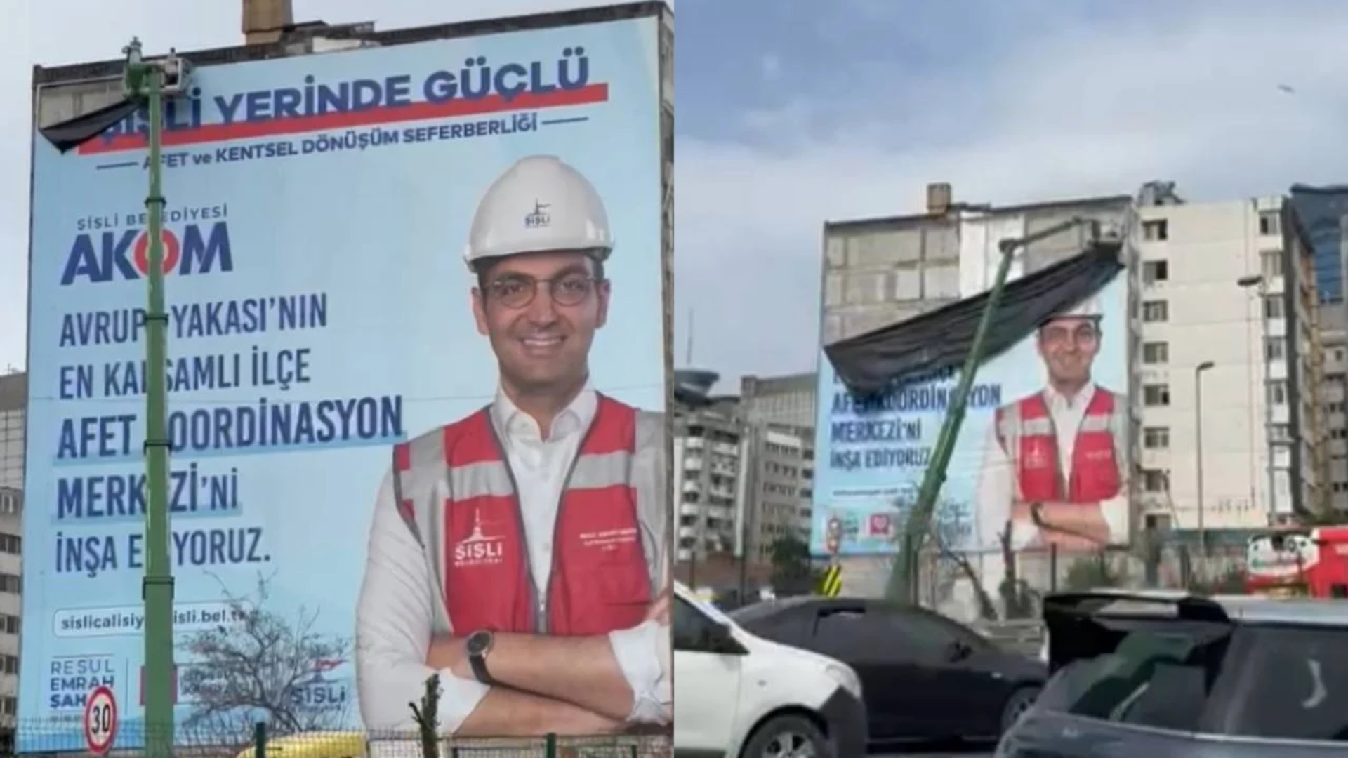 Savcılığın yasak kararı sonrası Resul Emrah Şahan’ın fotoğrafının olduğu afişler indirildi