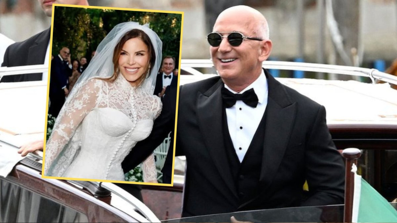Gelinliğinin yapımı 900 saat sürdü: İşte Lauren Sanchez ile Jeff Bezos'un düğününden kareler