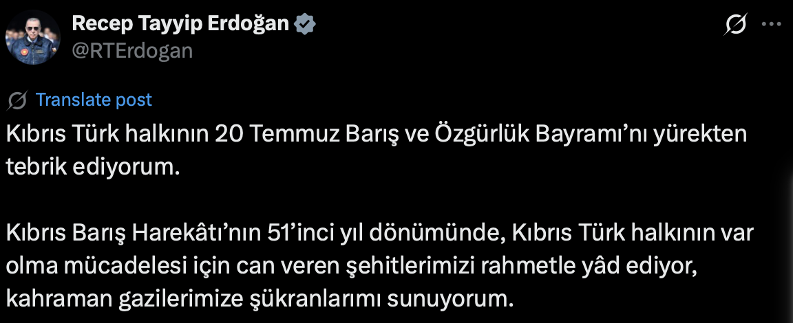 Cumhurbaşkanı Recep Tayyip Erdoğan