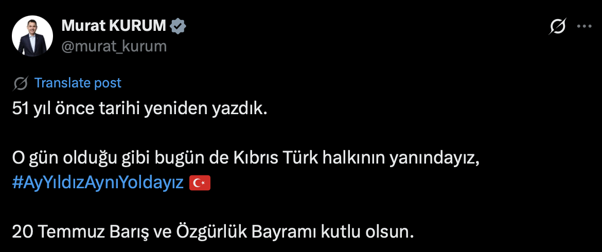 Çevre, Şehircilik ve İklim Değişikliği Bakanı Murat Kurum