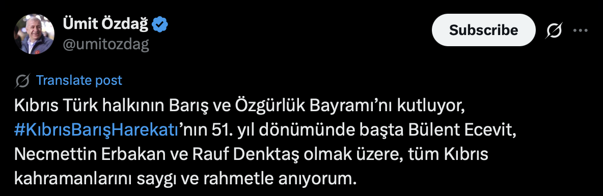 Zafer Partisi Genel Başkanı Ümit Özdağ