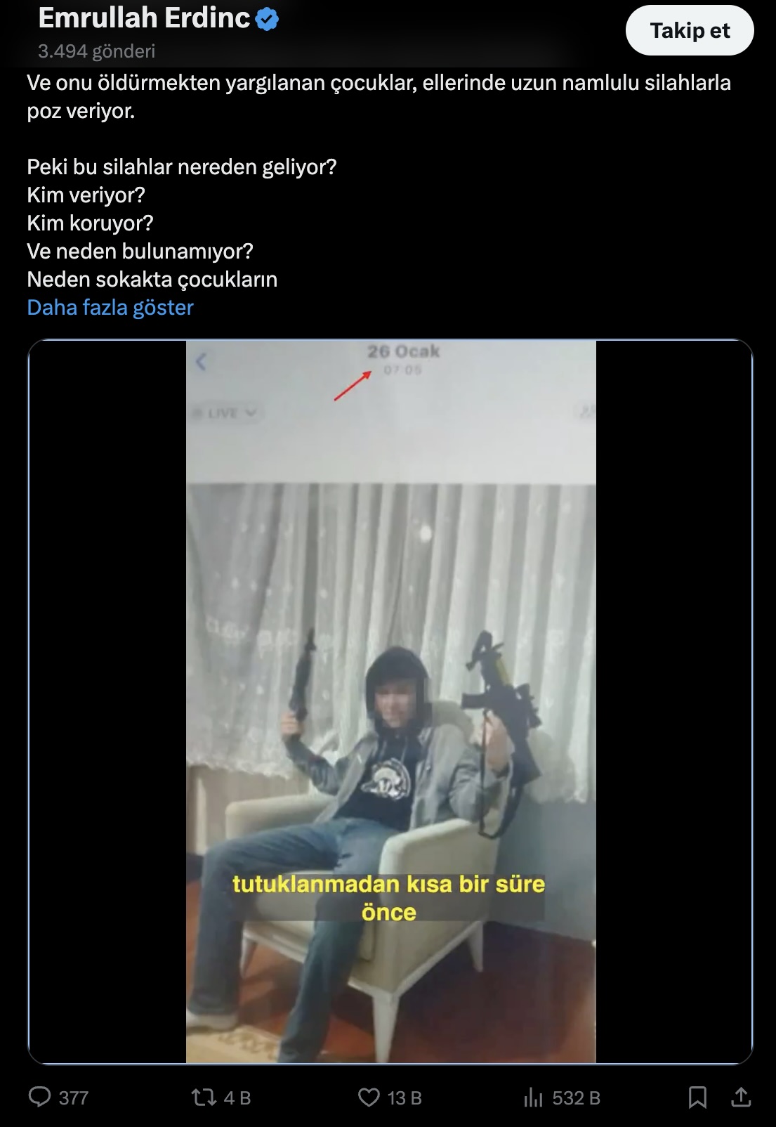 15 yaşındaki Mattia'nın katil zanlıları...  Uzun namlulu silahlarla kamerada! - Resim : 1