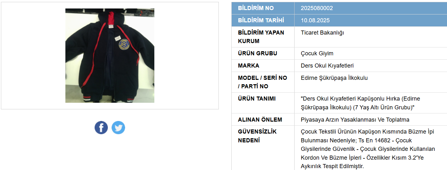 Ders okul kıyafetleri - Edirne Şükrüpaşa İlkokulu