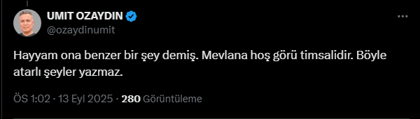 Bakan Yerlikaya'nın Özgür Özel'e Mevlana'dan alıntılayarak yaptığı gönderme, Ömer Hayyam'a aitmiş - Resim : 4