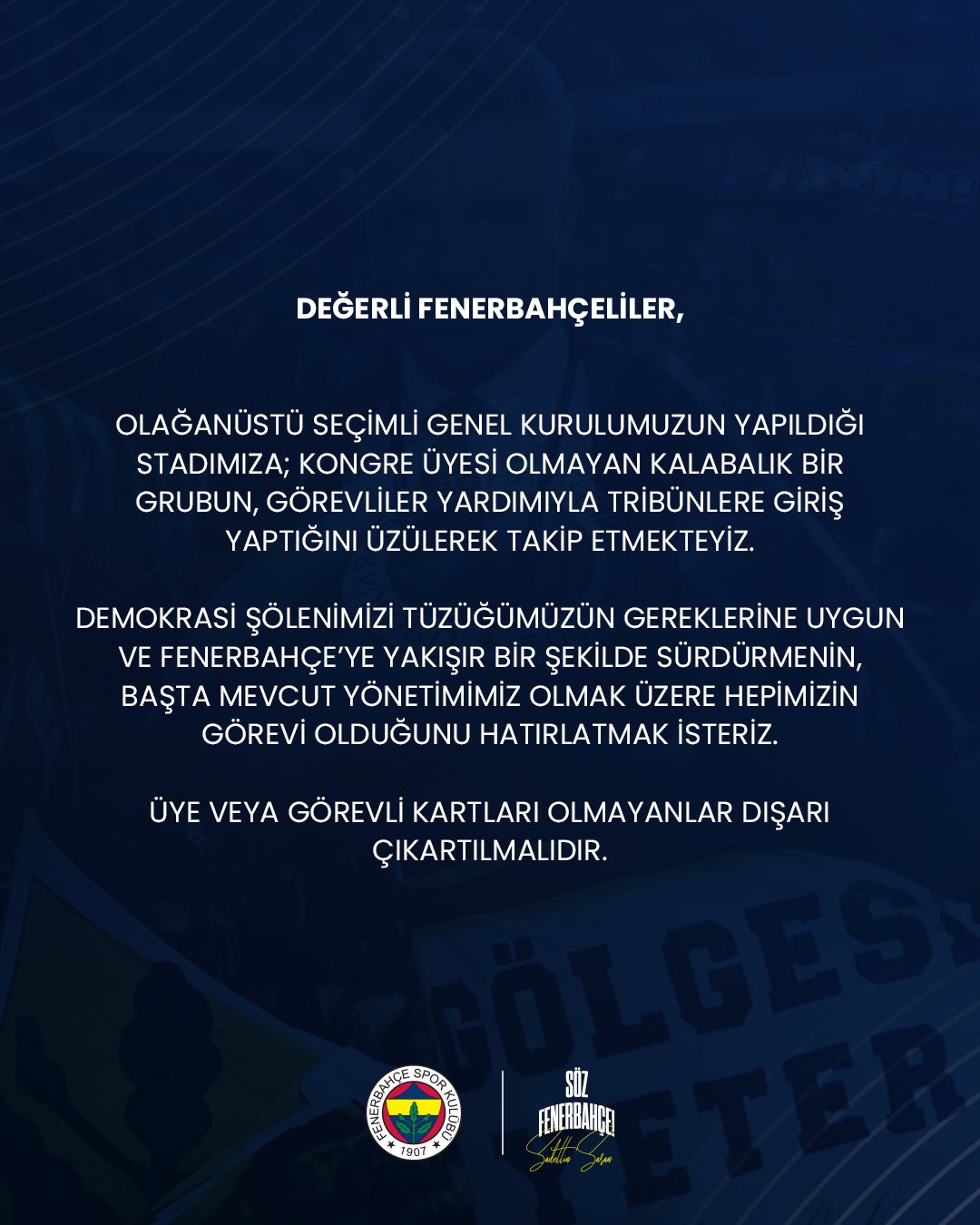 Fenerbahçe kongresinde gündem olacak iddia! "Üye olmayan GFB'liler tribüne alındı" - Resim : 1