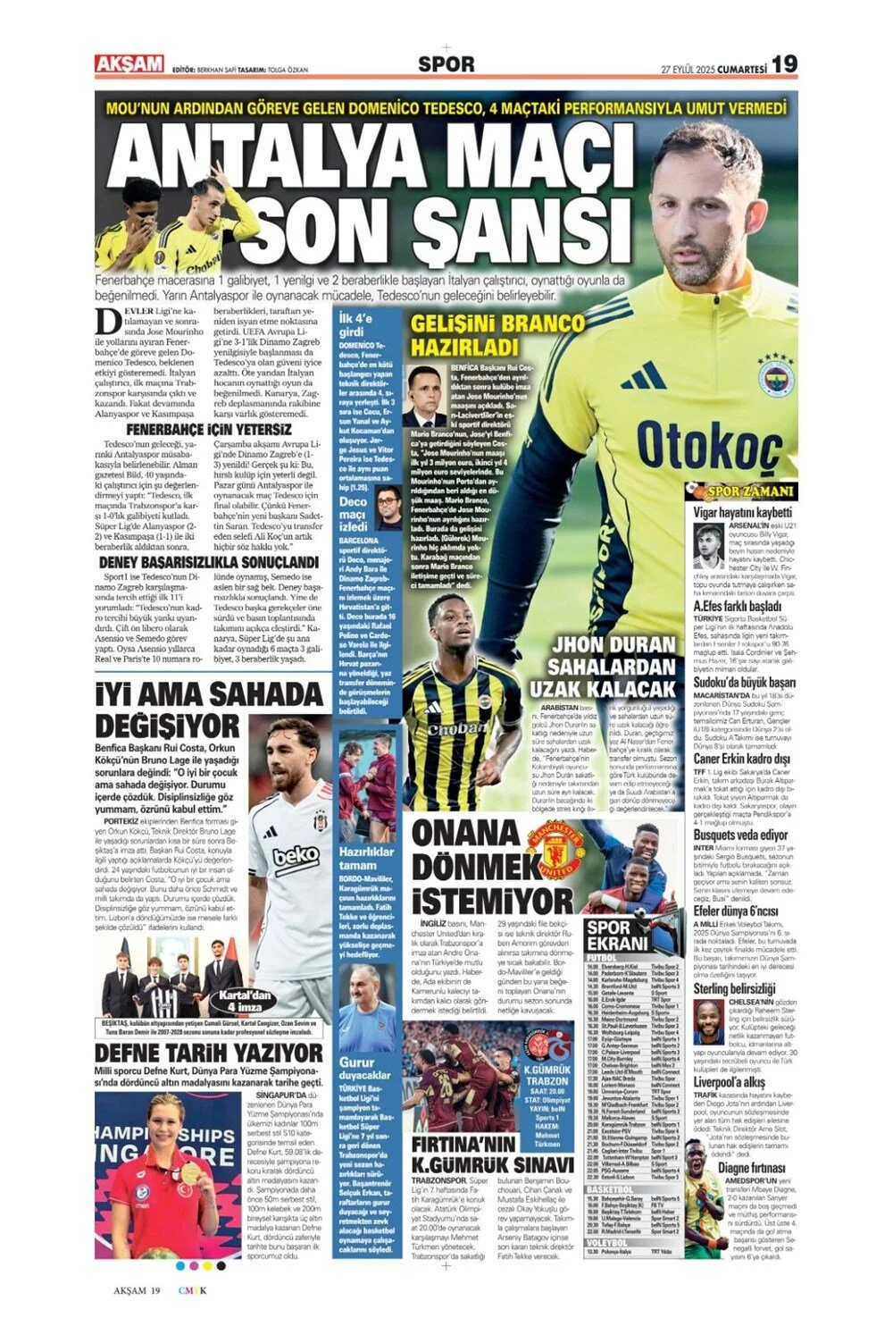 "Aslan'ın 7. harikası" | Günün spor manşetleri