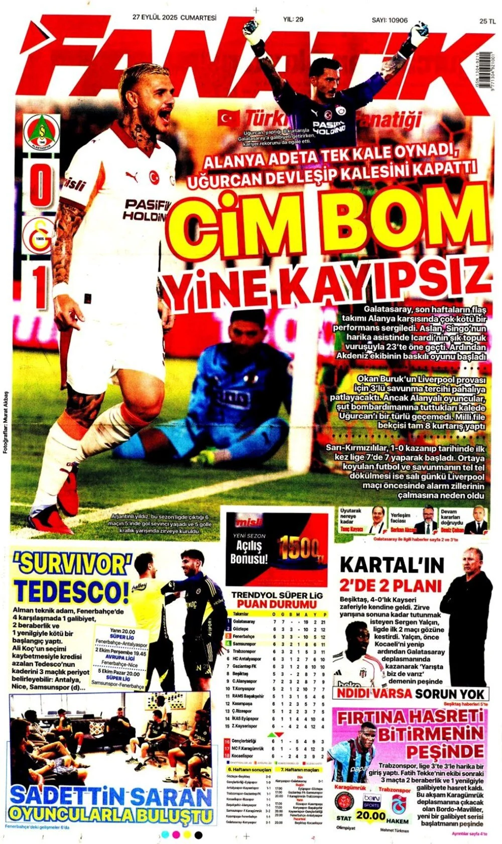 "Aslan'ın 7. harikası" | Günün spor manşetleri