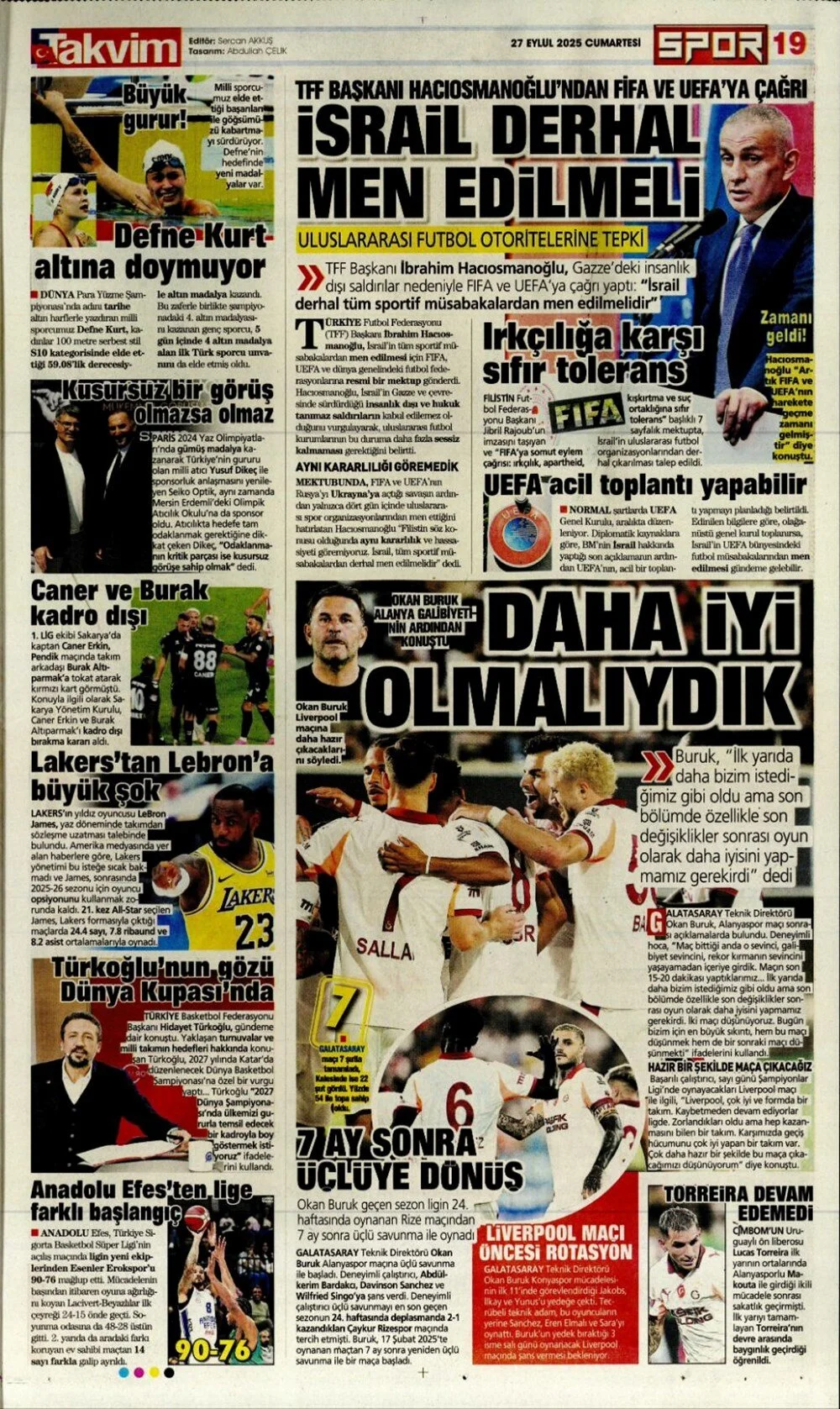 "Aslan'ın 7. harikası" | Günün spor manşetleri