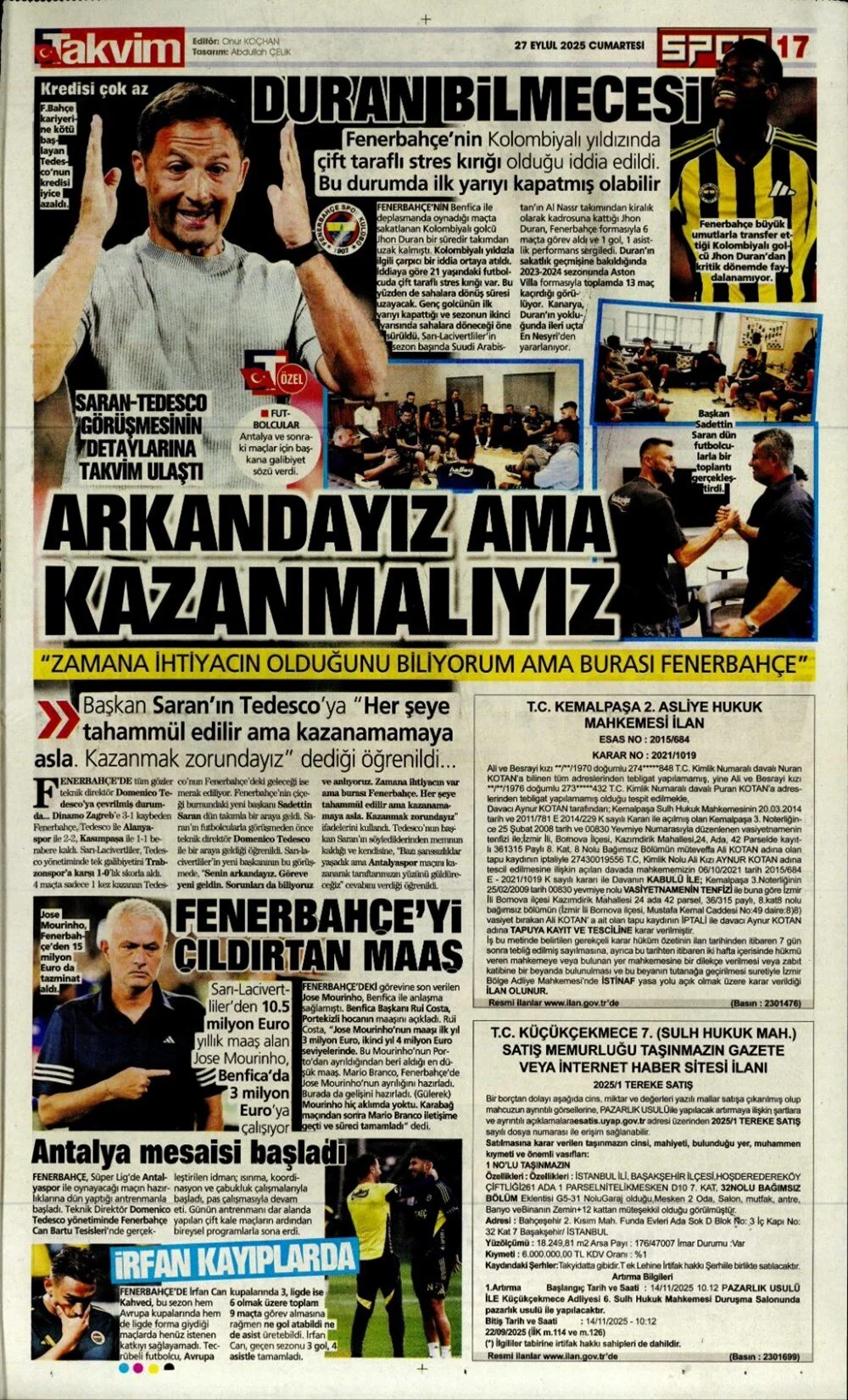 "Aslan'ın 7. harikası" | Günün spor manşetleri