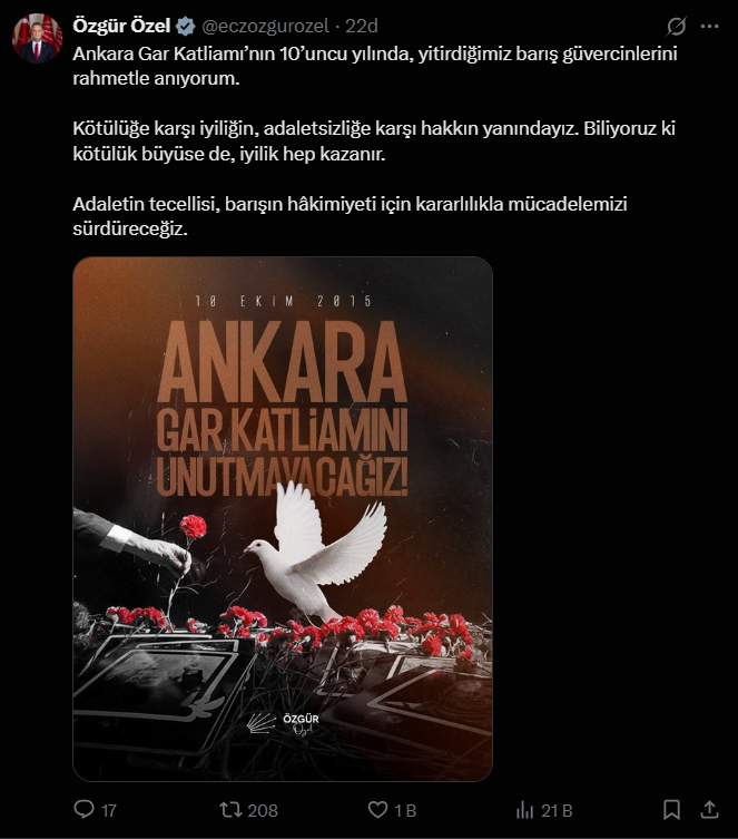 CHP Genel Başkanı Özgür Özel