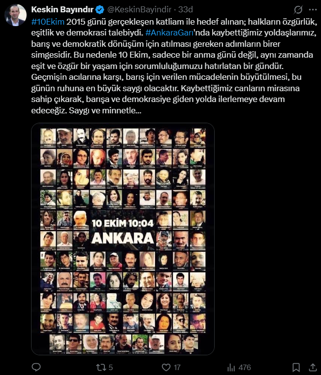 DBP Eş Genel Başkanı Keskin Bayındır