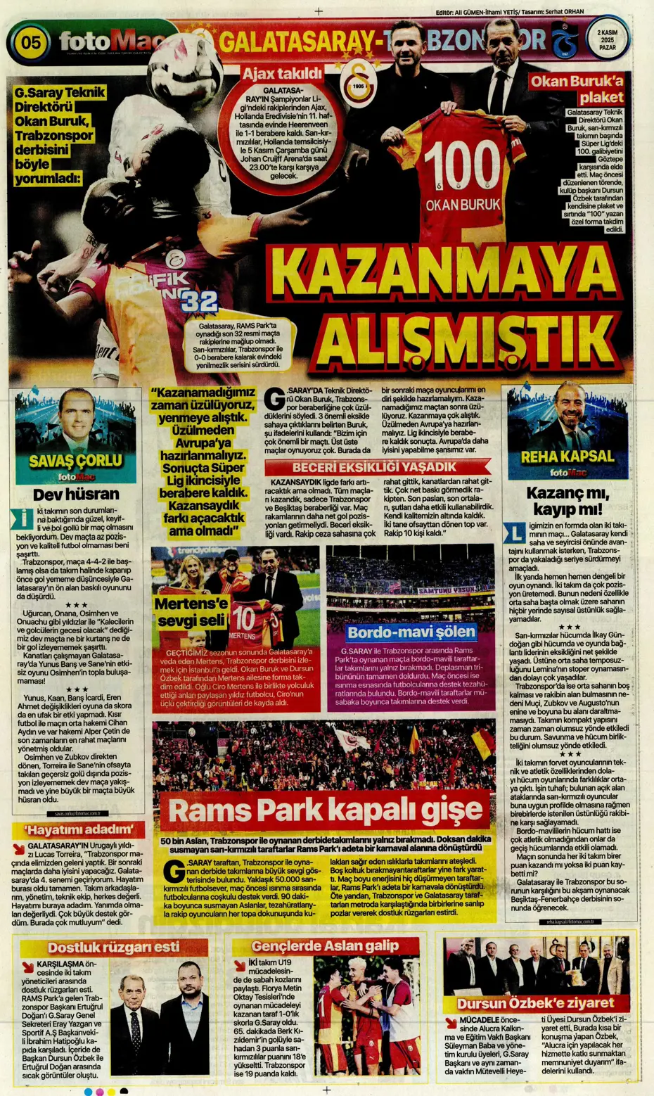 "Aslan Fırtına'da boşa kürek çekti"  | Günün spor manşetleri