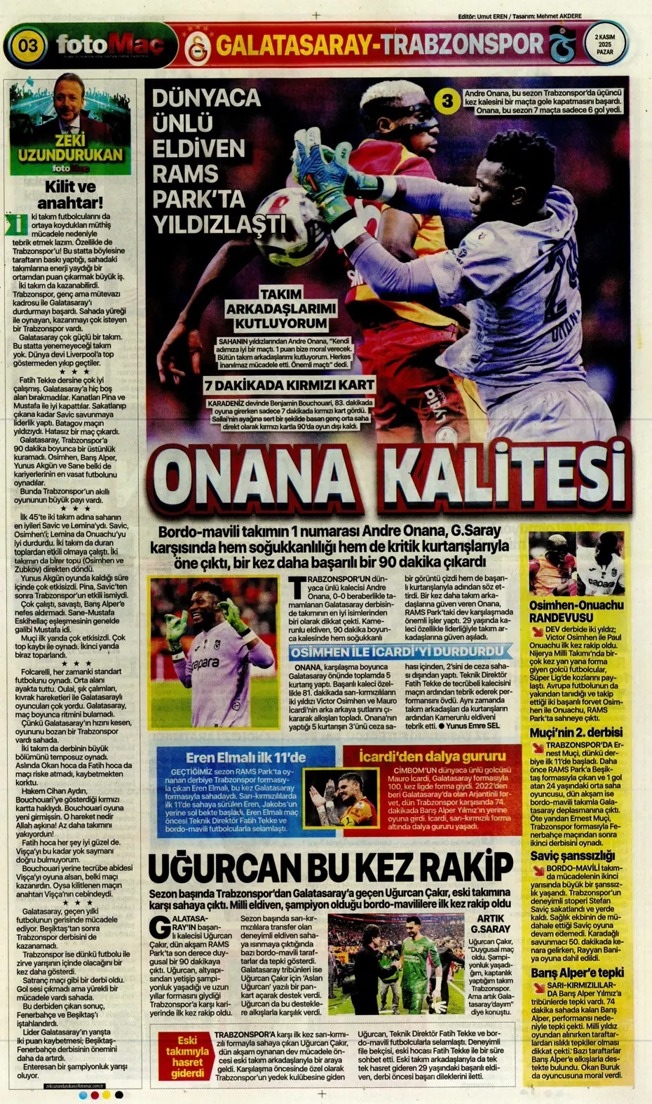 "Aslan Fırtına'da boşa kürek çekti"  | Günün spor manşetleri