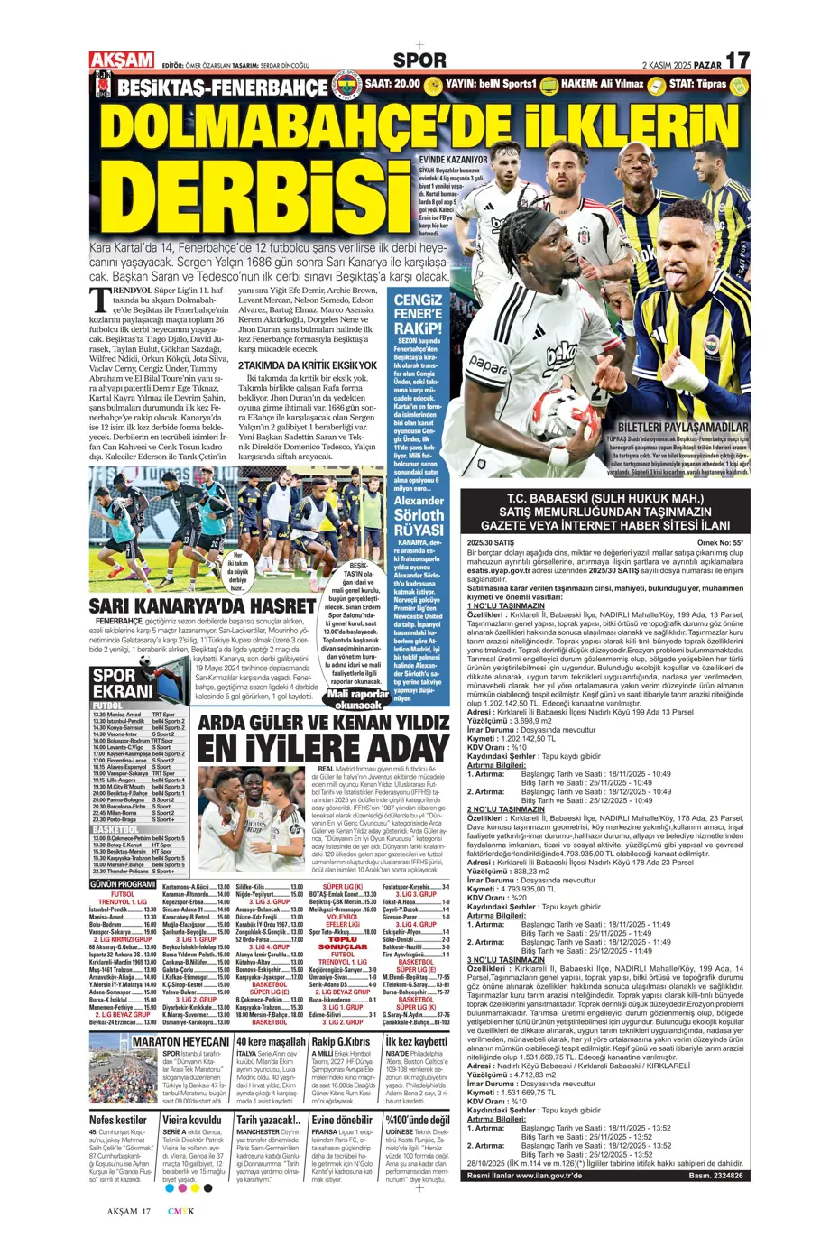 "Aslan Fırtına'da boşa kürek çekti"  | Günün spor manşetleri