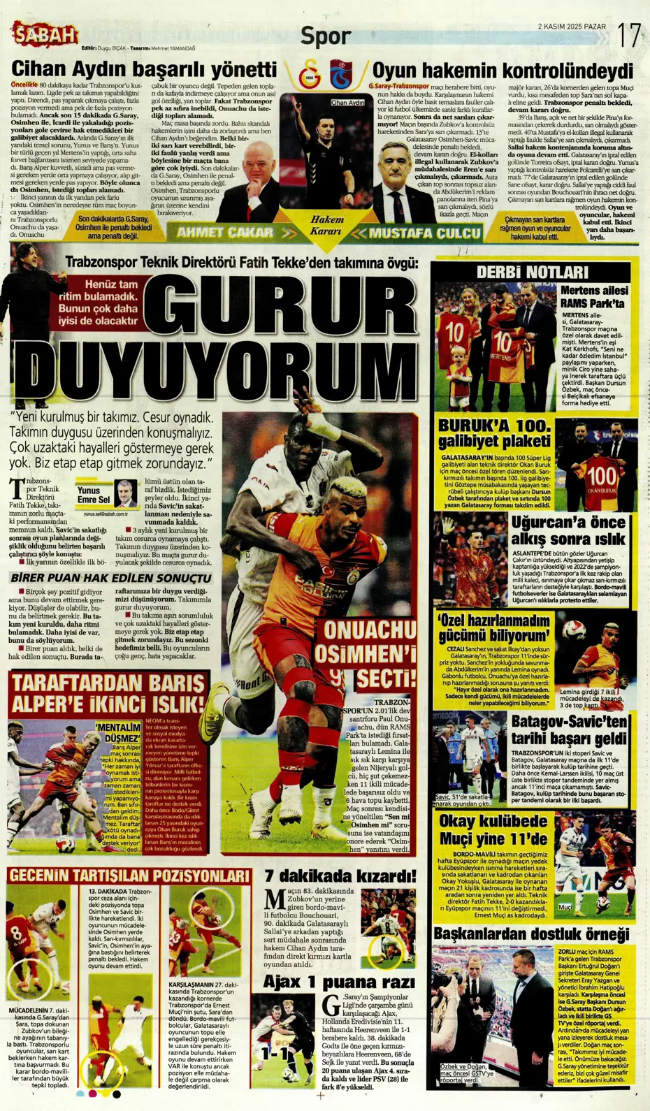 "Aslan Fırtına'da boşa kürek çekti"  | Günün spor manşetleri