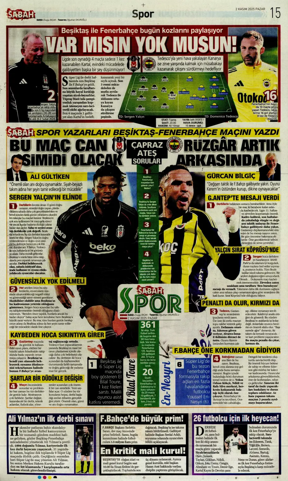 "Aslan Fırtına'da boşa kürek çekti"  | Günün spor manşetleri