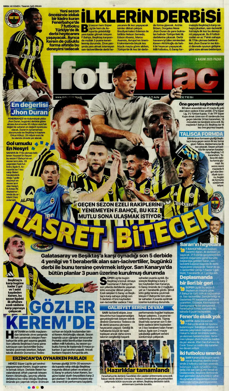 "Aslan Fırtına'da boşa kürek çekti"  | Günün spor manşetleri
