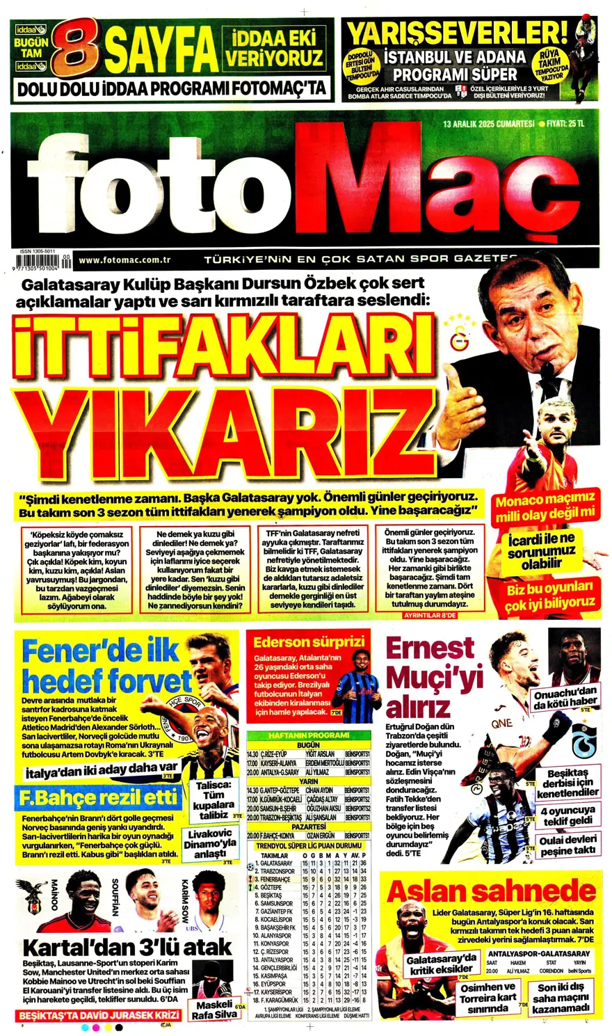 Defansa dev stoper | Günün spor manşetleri