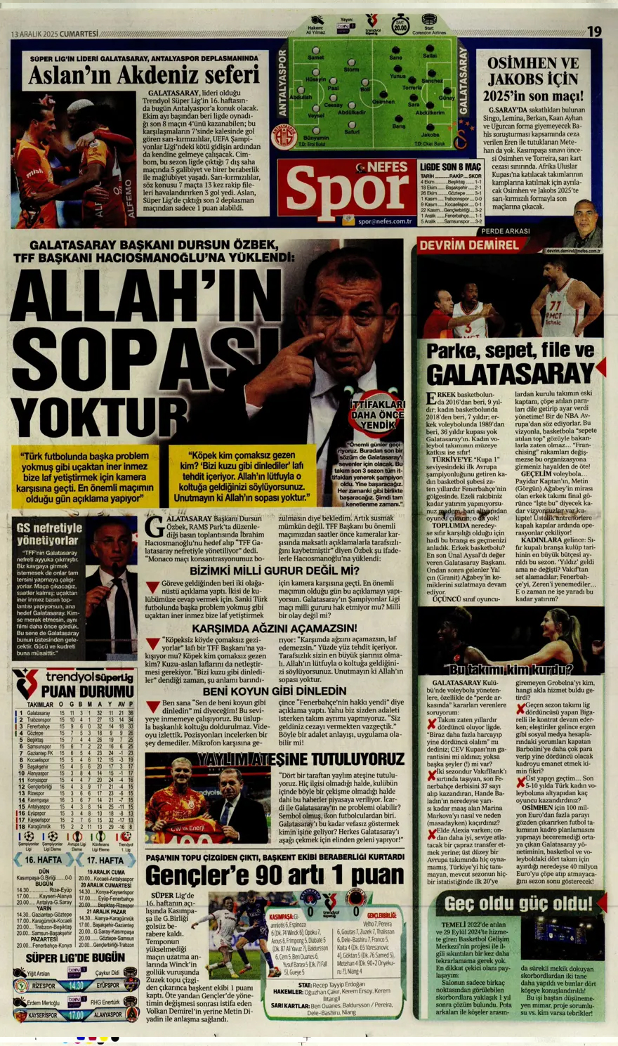 Defansa dev stoper | Günün spor manşetleri
