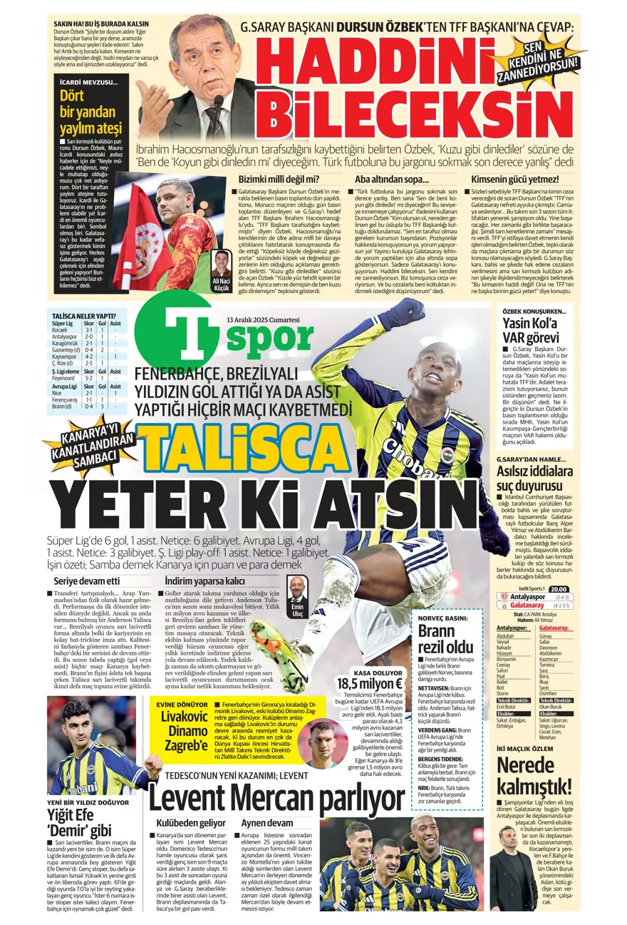 Defansa dev stoper | Günün spor manşetleri