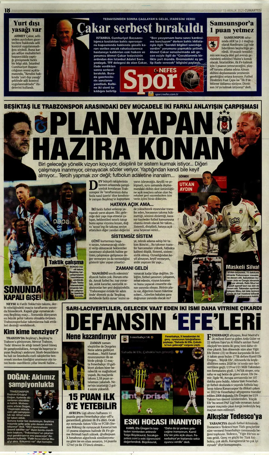 Defansa dev stoper | Günün spor manşetleri