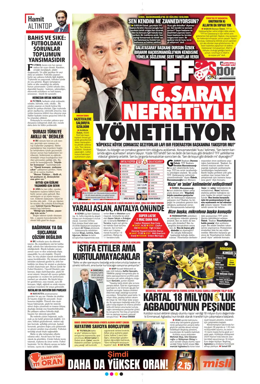 Defansa dev stoper | Günün spor manşetleri