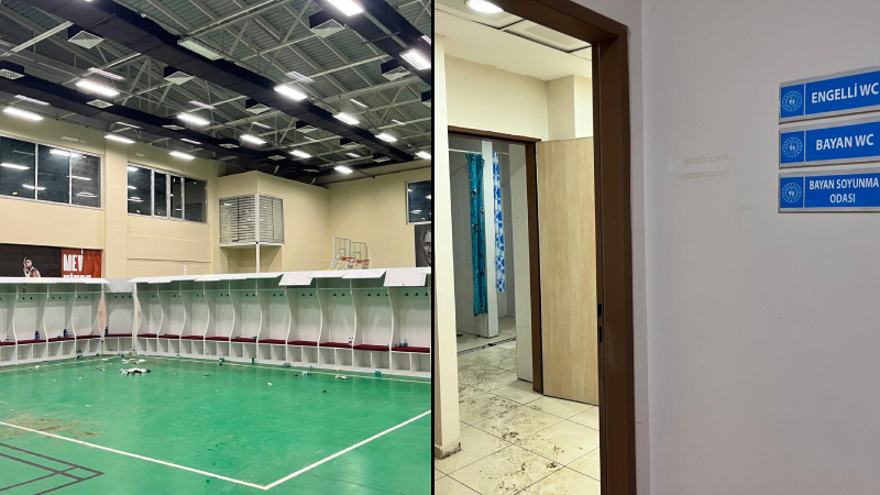 Spor salonu soyunma odası oldu: Galatasaraylı futbolcular kadınlar tuvaletini kullanmak zorunda kaldı
