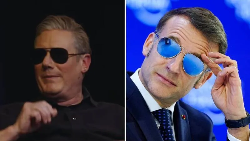 TikTok’ta etiketledi; Britanya Başbakanı Starmer güneş gözlüğü taktı, Macron’la alay etti