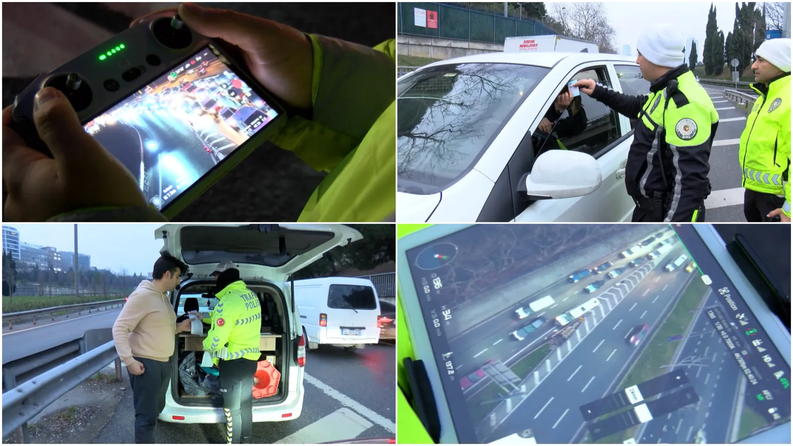 İstanbul'da dronlu 'kaynakçı' denetimi; 23 sürücüye 45 bin lira ceza!