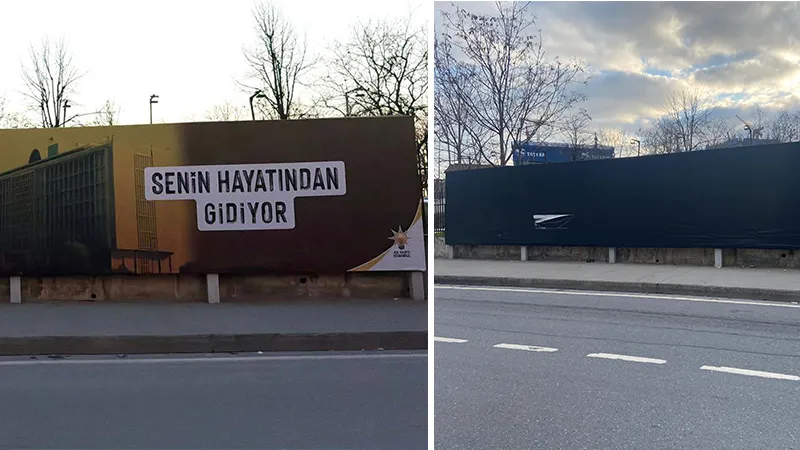 AKP'nin tartışma yaratan 'İBB billbordu' kaldırıldı