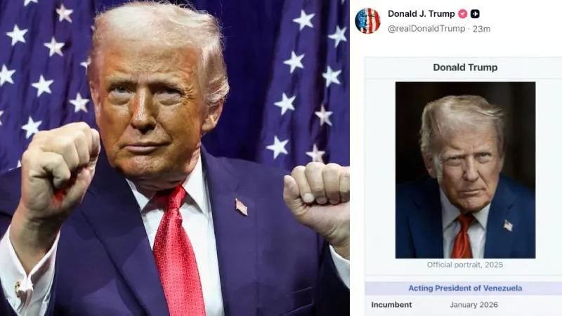 Trump, kendisini 'Venezuela Geçici Başkanı' ilan etti!