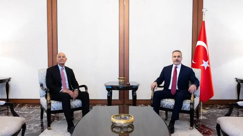 15 günde 3 kez: Dışişleri Bakanı Hakan Fidan, ABD'nin Ankara Büyükelçisi Tom Barrack'la Ankara'da görüştü