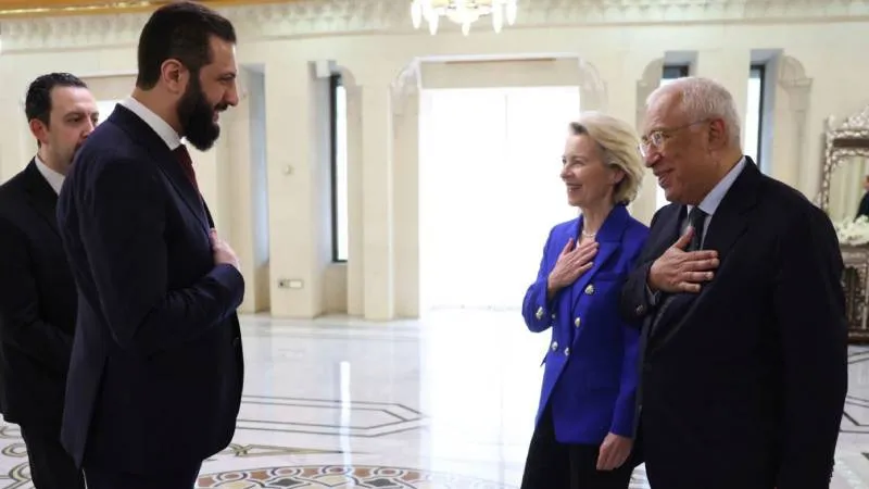 Avrupa Komisyonu Başkanı Ursula von der Leyen, Şam'ı ziyaret etti; Cumhurbaşkanı Şara'yla fotoğrafını paylaştı